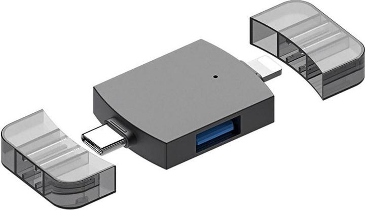 Produktbild PowerGuard 2-in-1 OTG USB-C Lightning to Dual USB 3.0 Adapter (USB Typ C, Lightning)