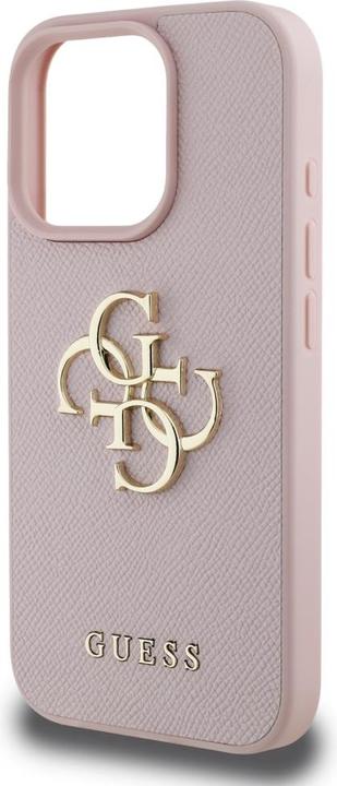 Produktbild Guess Hardcase PU Grained Big 4G and Classic Logo Case for iPhone 16 Pro Max 6,9" Pink (Apple iPhone 16 Pro Max)