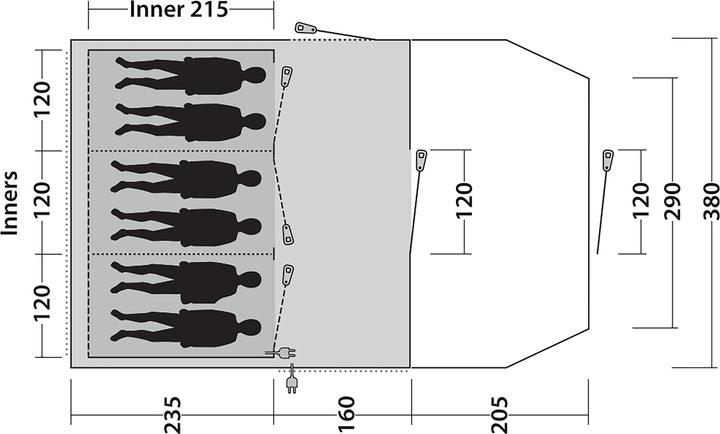 Produktbild Outwell Rockwell 6 (Tunnelzelt, 22.20 kg, 6 Personen)