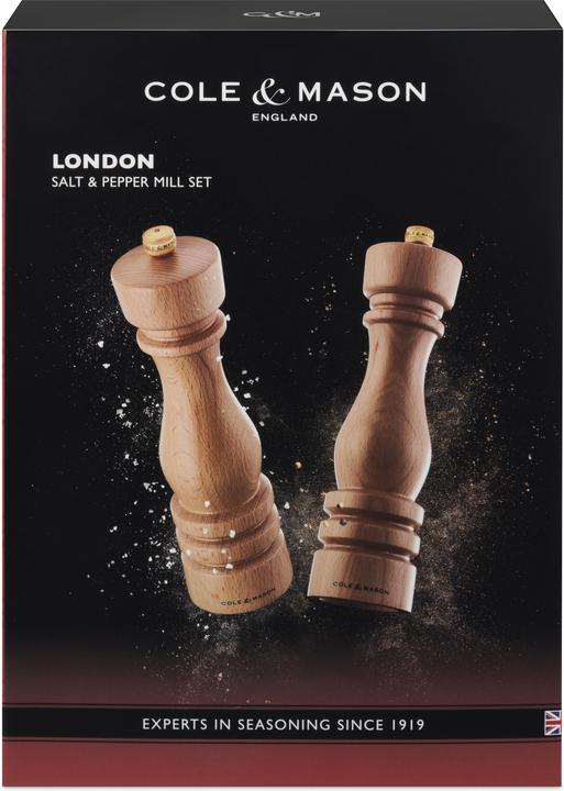 Produktbild Cole & Mason Pfeffer-Salzmühlen Set London Buche natur 22x5.8x5.8 cm (Pfeffer)