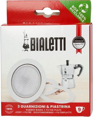 Actual product image Bialetti Moka Express 9T accessory set.
