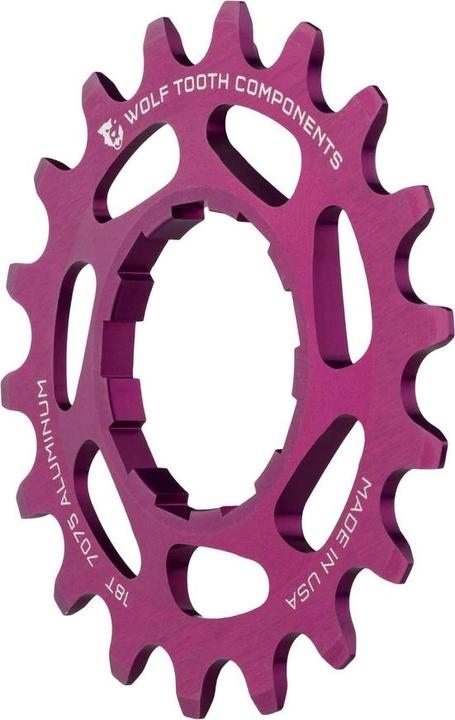 Productafbeelding Wolf Tooth Aluminium single speed tandwiel, 17 t, paars (17)