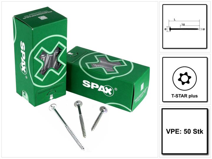 Image du produit Spax Vis pour assemblage bois (50 Vis par pièce)