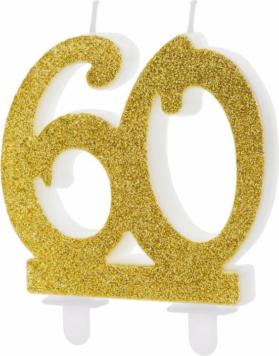 Immagine prodotto Partydeco Numero di candele d'oro - 60 (1 x)