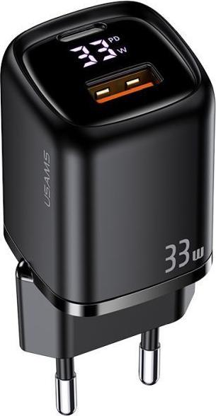 Immagine prodotto Usams Caricabatterie rapido con display digitale da 33W QC + PD (33 W)