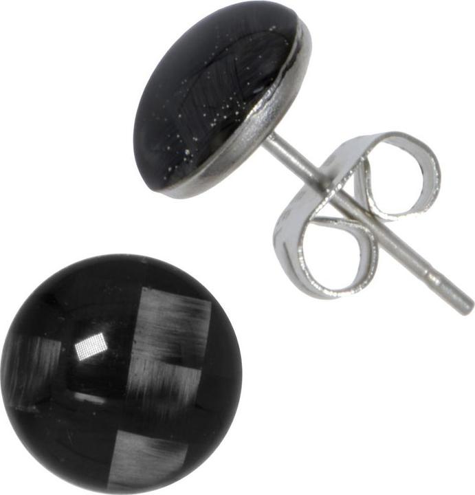 Actual product image Bijouteria Earrings (Stainless steel, Carbon, Epoxy resin)