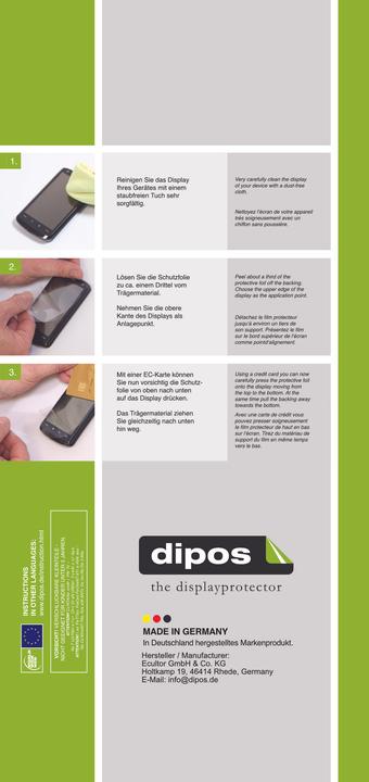 Label énergétique Dipos Film de Protection d’écran Anti-reflet pour Vidimensio Kleiner Delfin