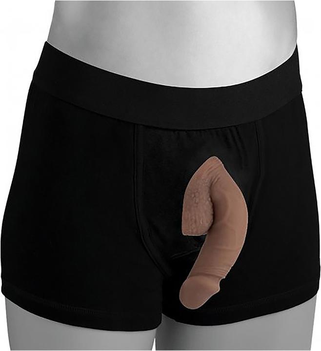 Actual product image XR Brands Large Bulge Packer Dildo - 6.5" Medium
