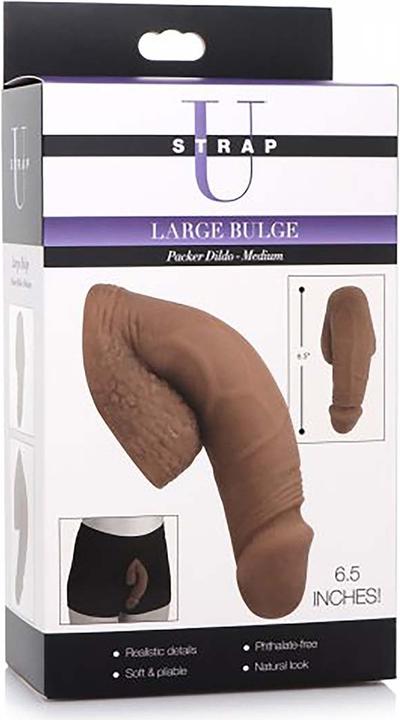 Actual product image XR Brands Large Bulge Packer Dildo - 6.5" Medium