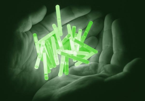 Knicklichter 100zum Angeln Bissanzeiger Posen in Neon Grün 38 x 4,5 mm