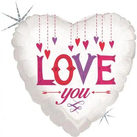 Actual product image Grabo Balloons Love You heart balloon