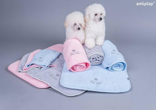 Image du produit amiplay Peignoir de bain SPA, 50 cm, gris (Peignoir pour chien)