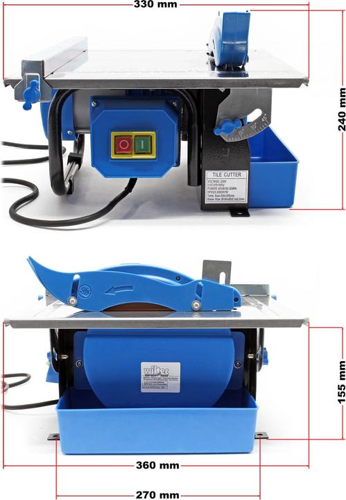 Image du produit Wiltec Coupe-carreaux électrique 600 W Refroidi à eau Paroi carrelage 34mm Disque à tronçonner au diamant