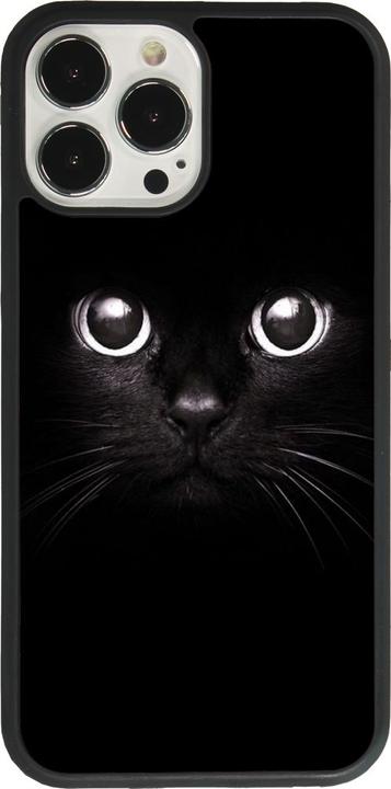 Actual product image PhoneLook Coque Silicone rigide noir Cat eyes (Apple iPhone 13 Pro Max)