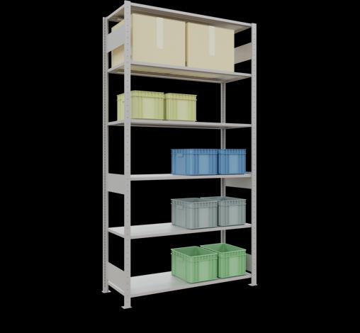 Immagine prodotto Schulte Lagertechnik Sistema di scaffalature di base senza viti MULTIplus150 con ripiani di lunghezza