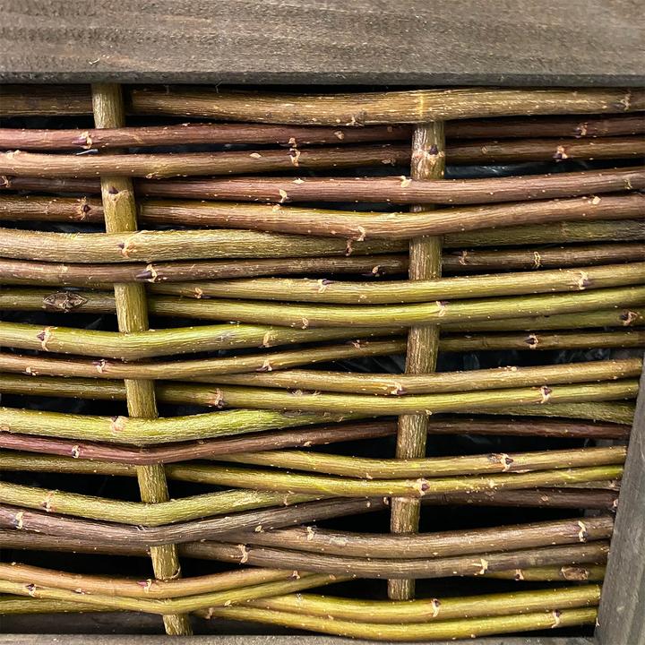 Actual product image Natura Punto Rattan and Wood Flower Box (30 cm)