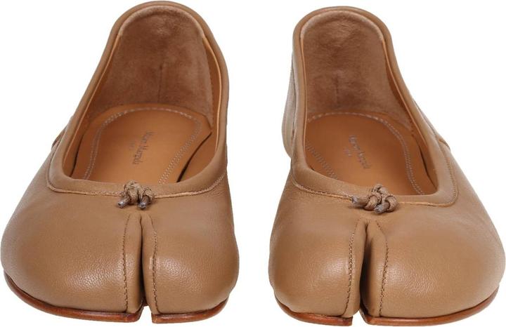 Actual product image Maison Martin Margiela Maison margiela tabi ballerina in camel color leather (38)