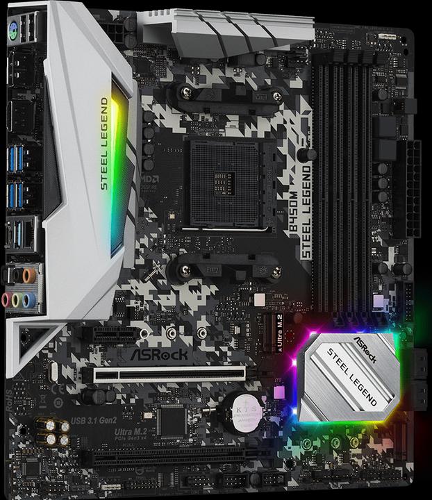 Produktbild AsRock B450M Steel Legend (AM4, AMD B450, mATX)