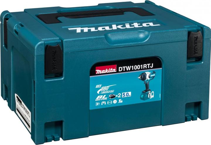 Actual product image Makita DTW1002RTJ Cordless impact wrench 18V, 2x5.0Ah Li-Ion, 1000 Nm, 1 (Rechargeable battery operated)