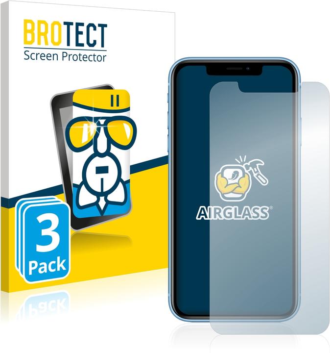 Actual product image BROTECT AirGlass Glass (3 Piece, Apple iPhone XR)
