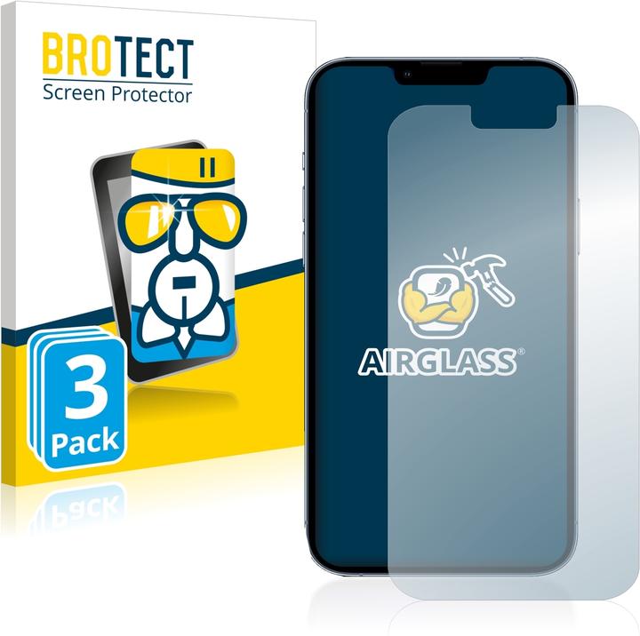 BROTECT AirGlass Glass (3 Piece, Apple iPhone 13 Pro Max)