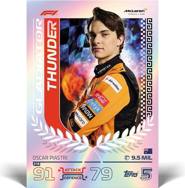 Actual product image Topps Turbo Attax 2024 Fivevold Tin F1 (Shoe) (German)