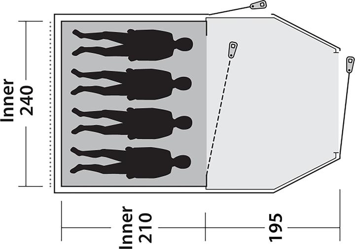 Image du produit Outwell Earth 4 Plus (Tente tunnel, 7.43 kg, 4 personnes)