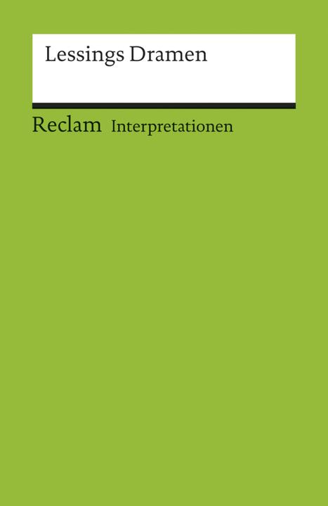 Image du produit Interpretationen: Lessings Dramen (Allemand, Éditions Reclam, 1998)