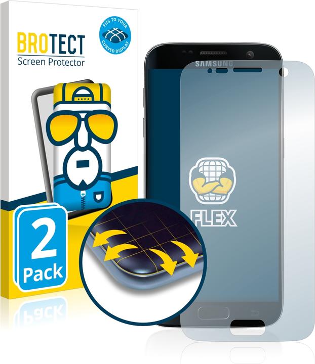 Actual product image BROTECT Full-Cover Protector (2 Piece, Samsung Galaxy S7)