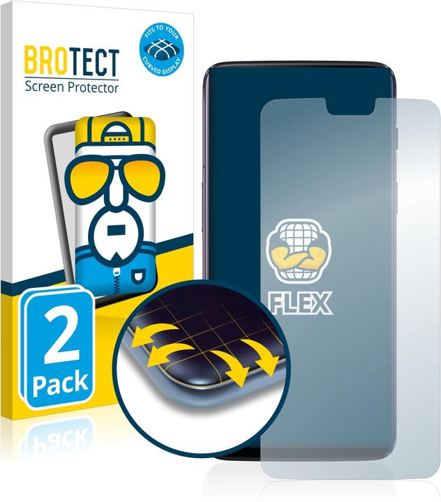 Produktbild BROTECT Full-Cover Displayschutz (2 Stück, OnePlus 6)