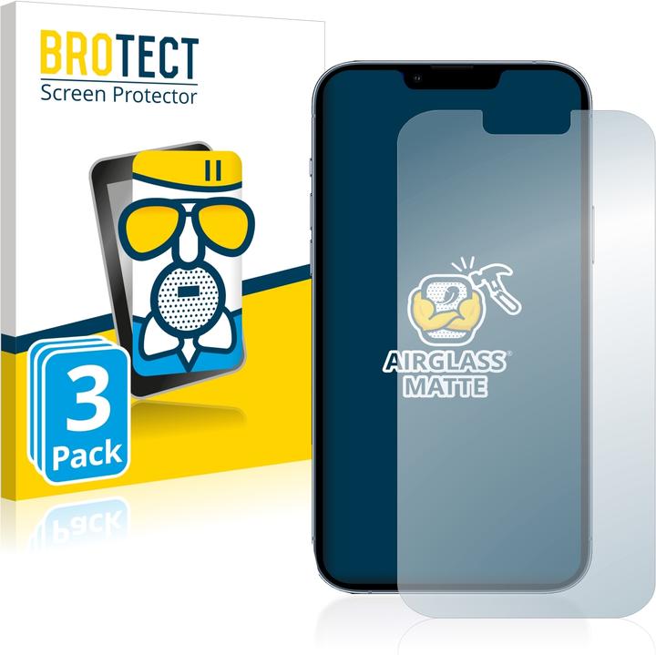 BROTECT AirGlass Glass Matte (3 Piece, Apple iPhone 13 Pro Max)