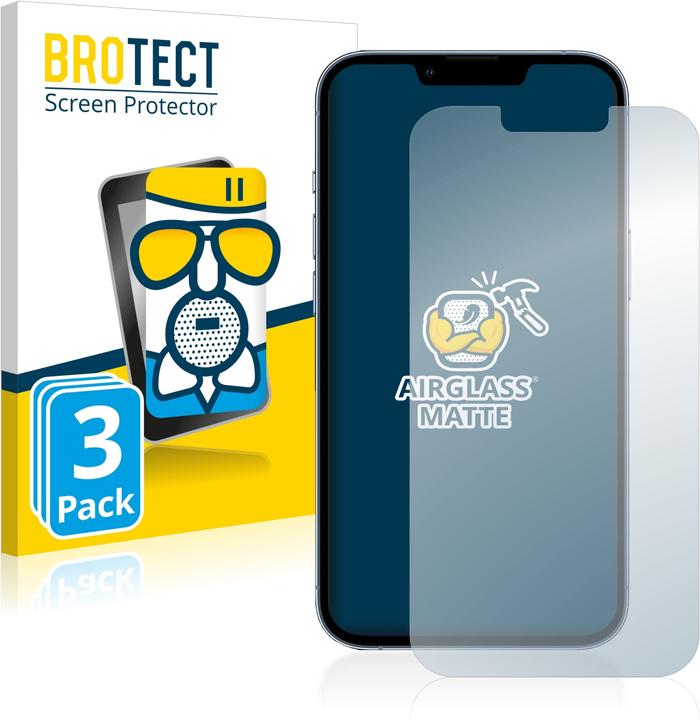 Produktbild BROTECT AirGlass Panzerglasfolie Matt (1 Stück, Apple iPhone 13 Pro)
