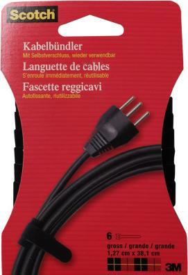 Actual product image Scotch Cable bundler large RF8030CH 6 pieces (Velcro cable ties, 6 pcs.)