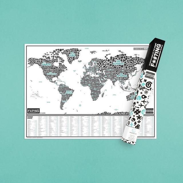 Image du produit Luckies Scratch Map of the F#?ing world (82 x 58 cm)