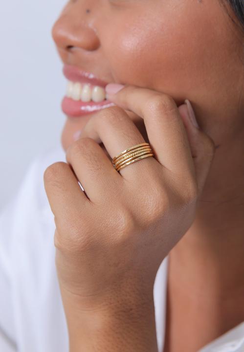 Image du produit Elli Bague à ruban, Geo, Set de bagues (66, Argent 925)