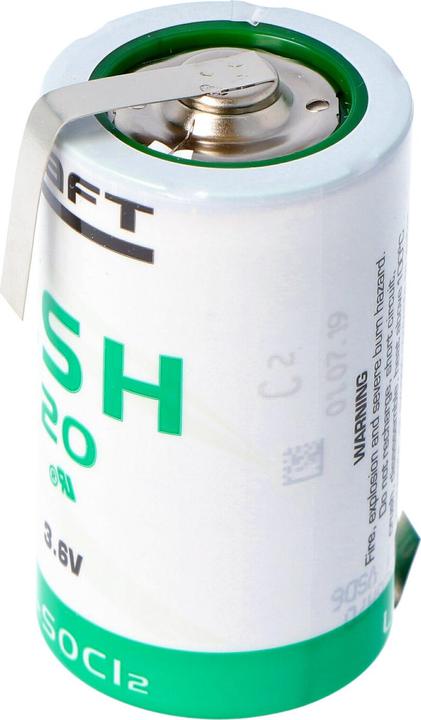 Actual product image Saft Battery LSH 20 with Z solder tags (1 pcs., D, 13000 mAh)