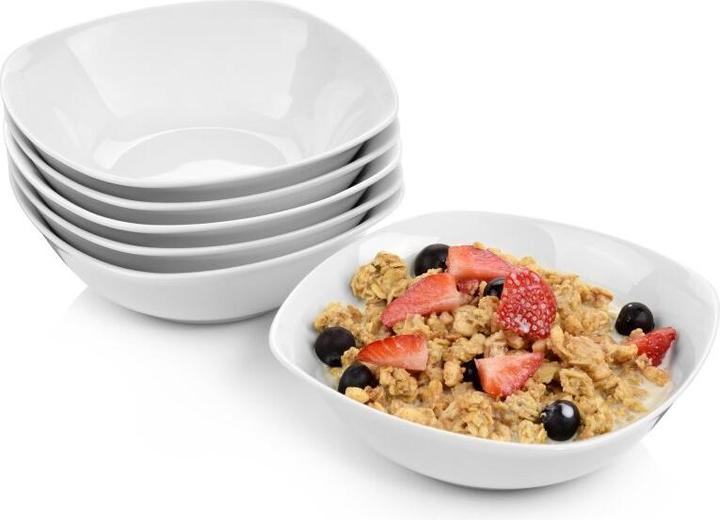 Actual product image Sänger Geschirr Cereal bowls Bilgola in white, 6-piece set of porcelain cereal bowls, capacity: 300 ml (15 cm, 0.30 l, 6 x)