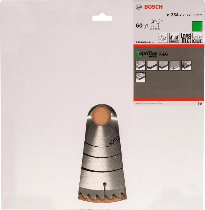 Image du produit Bosch Professional Zubehör Lame de scie circulaire PRO Wood, 254 x 2,8 x 30 mm