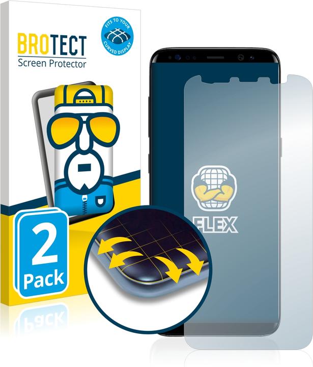 Produktbild BROTECT Full-Cover Displayschutz (2 Stück, Samsung Galaxy S8)