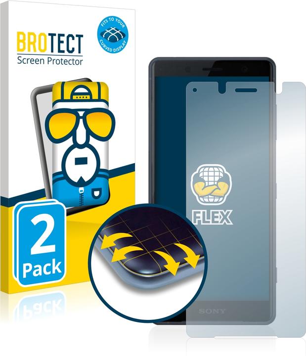 Produktbild BROTECT Full-Cover Displayschutz (2 Stück, Sony Xperia XZ2 Compact)