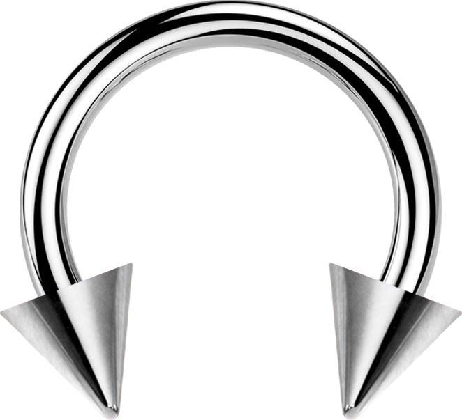 Star Piercing Steriler Micro Circular Barbell silber mit zwei Cones (Titan G23, ohne Messing)