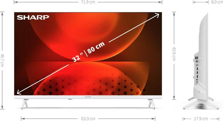 Immagine prodotto Sharp 32FH2EW Tv Led 32' Android Smart (32", LCD, WXGA, 2023)