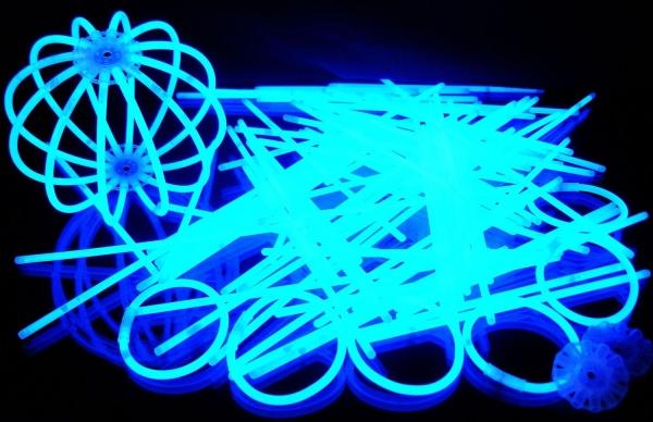 Image du produit Knicklichter 100 bras lumineux en BLEU avec connecteurs TopFlex ultra-flexibles inclus