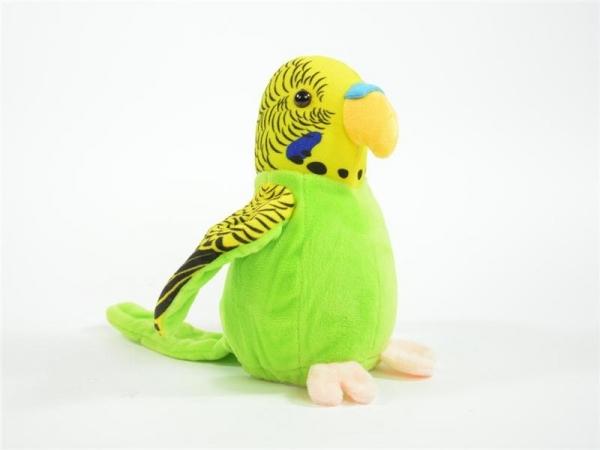 Image du produit Kögler Perruche parlante verte Labertier avec microphone, parle après (17 cm)