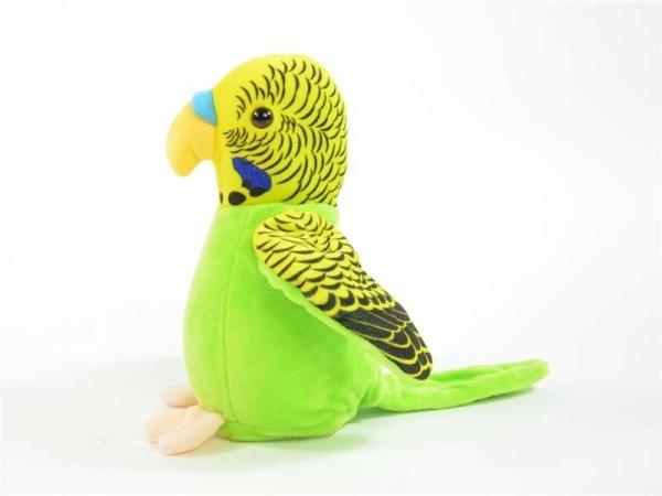 Image du produit Kögler Perruche parlante verte Labertier avec microphone, parle après (17 cm)