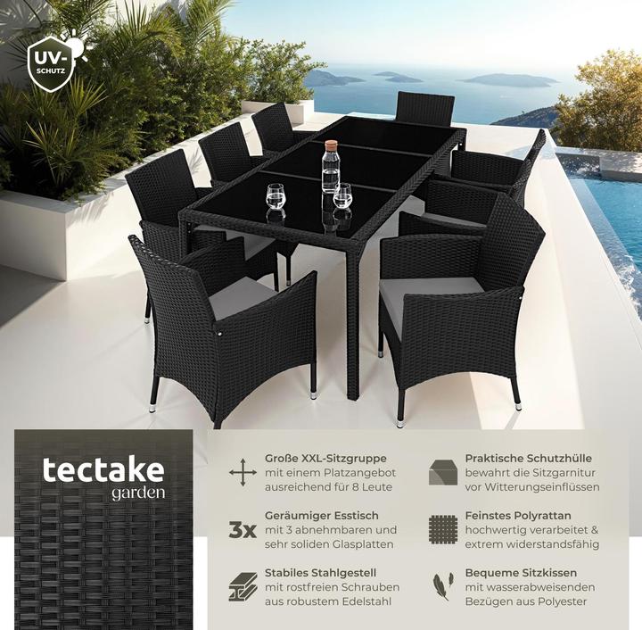Image du produit tectake Salon en rotin Valencia