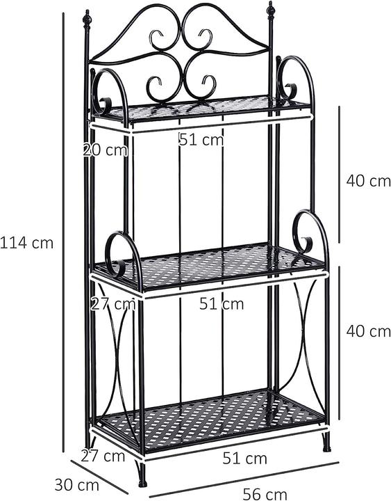 Image du produit Outsunny Étagère de jardin avec 3 étagères