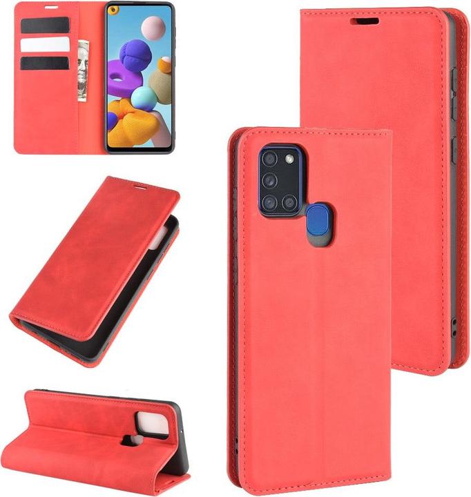Actual product image Cover-Discount Galaxy A21s - Stand Flip Case Cover red (Samsung Galaxy A21s)