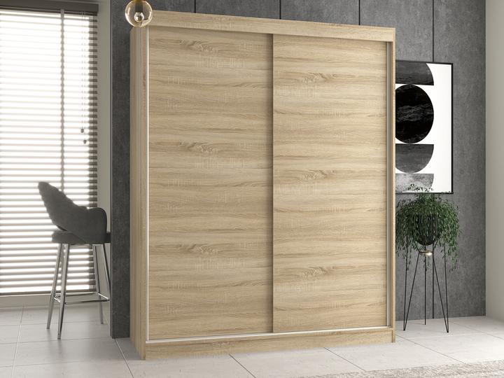 Actual product image Topeshop IGA 160 SON B KPL Bedroom Wardrobe 7 Shelves 2 Door(s) Sonoma Oak Wardrobe (160 x 61 x 200 cm)