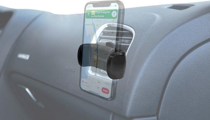 Produktbild Muvit Support Voiture Grip 360 Grille D'Aeration Avec Rotule En Plastique Recycle Pour Mobiles 80mm Max